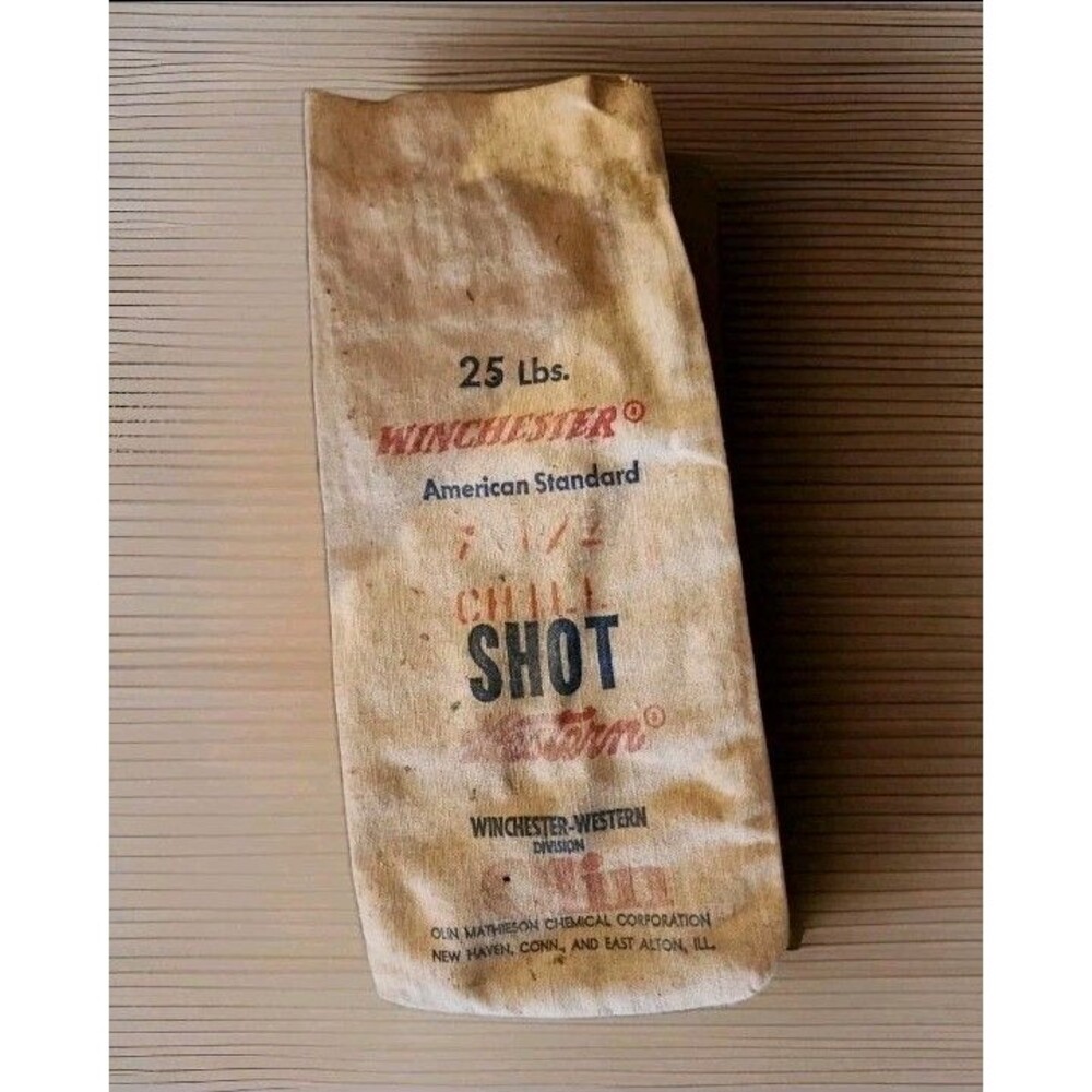 Vintage Old Winchester Western 25lb American Standard 8 Chill Canvas Shot Bag